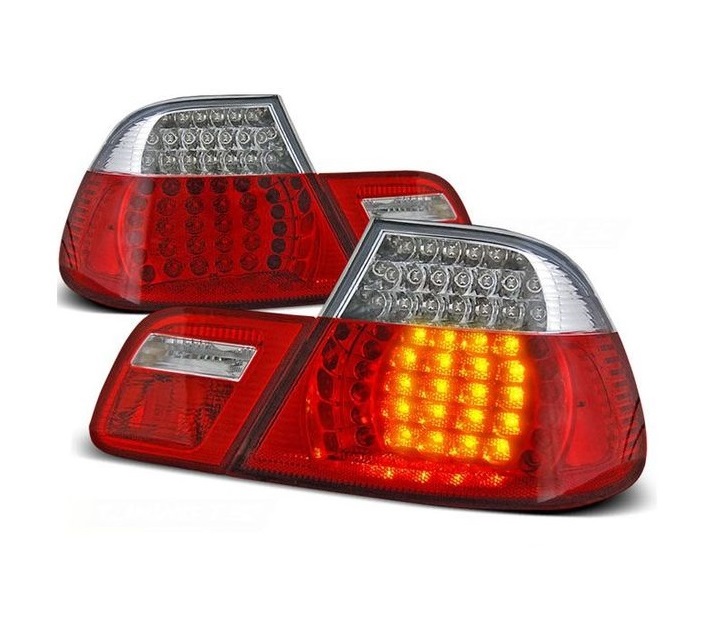 Achterlichten BMW E46 coupe 99-03 LED facelift rood/wit