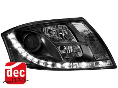 Koplampen Audi TT 8N 12.98-05 Devil Eyes real DRL LED Zwart