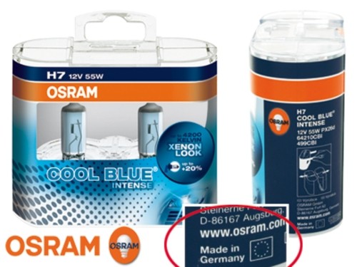 Osram Cool Blue Intense H7 12V 55W 2pcs/box Xenon Look