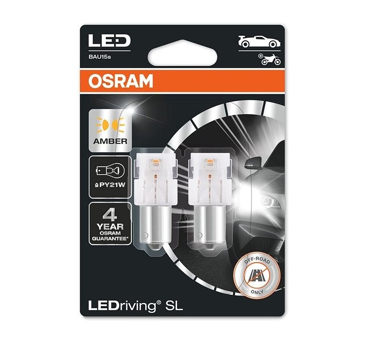 PY21W Osram LEDriving 7507DYP-02B Amber