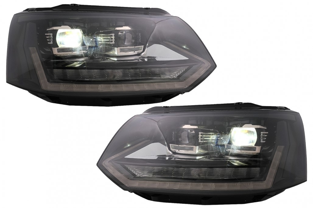 Koplampen VW T5 09-15 FULL LED Dynamic T6 DRL look