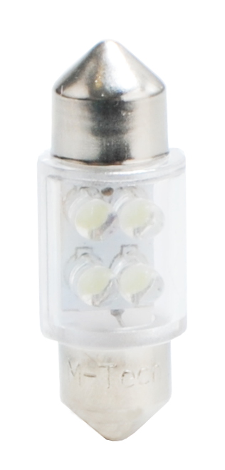 Buislampjes LED C5W/s8.5V 12v 4x 3mm wit