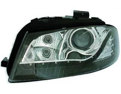 Koplampen Audi A3 8P 03-08 LED Devil Eyes DRL look zwart