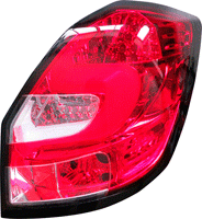 Achterlichten Skoda Fabia II 5 deurs 2007-2010 LED Rood/Helder