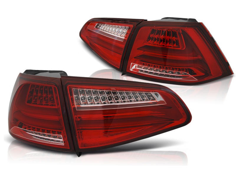 Achterlichten VW Golf VII Rood LED Tube