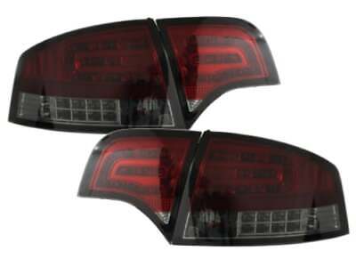 Achterlichten Audi A4, 04-07 limousine LED helder rood/zwart