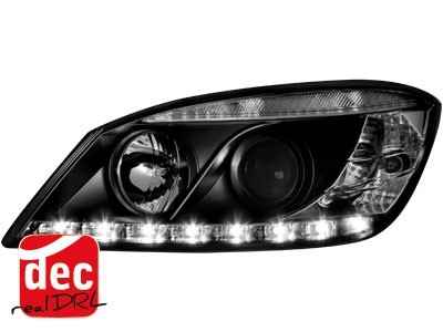 Koplampen Mercedes C-Klasse W204 07-12 Zwart