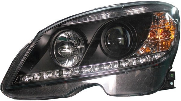 Koplampen Mercedes C-Klasse W204 07-11 Zwart