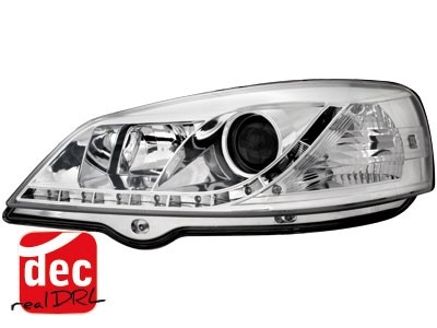 Koplampen Opel Astra G 1998-2004 Devil Eyes real DRL LED Chroom