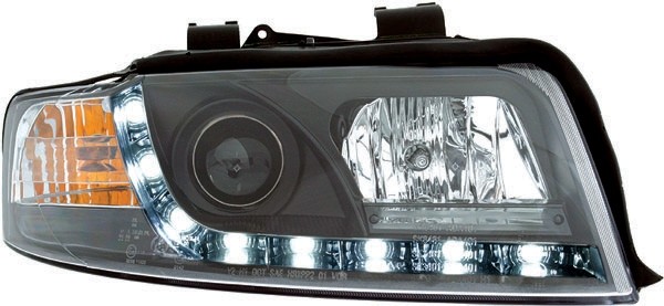 Koplampen Audi A4 8E 00-04 LED Echte DRL Zwart