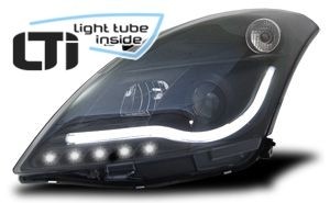 Koplampen Suzuki Swift 10- Tube Light LED Zwart