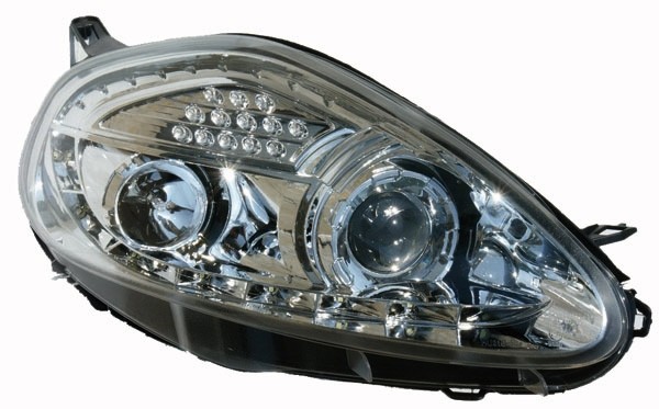 Koplampen Fiat Grande Punto 05-10 Chroom LED