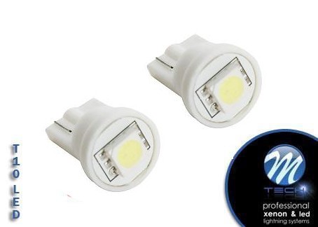 LED T10 W5W Lampjes 12V 1x SMD5050 Wit