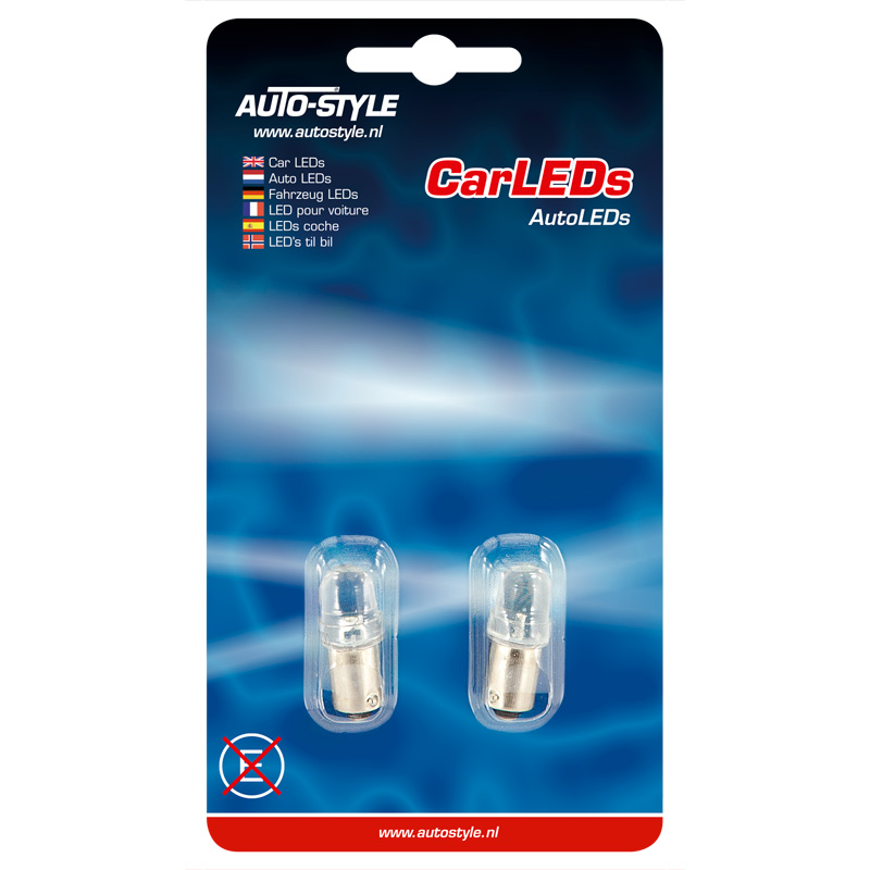 BA9S LED Lampen 12V Super Wit, set à 2 stuks