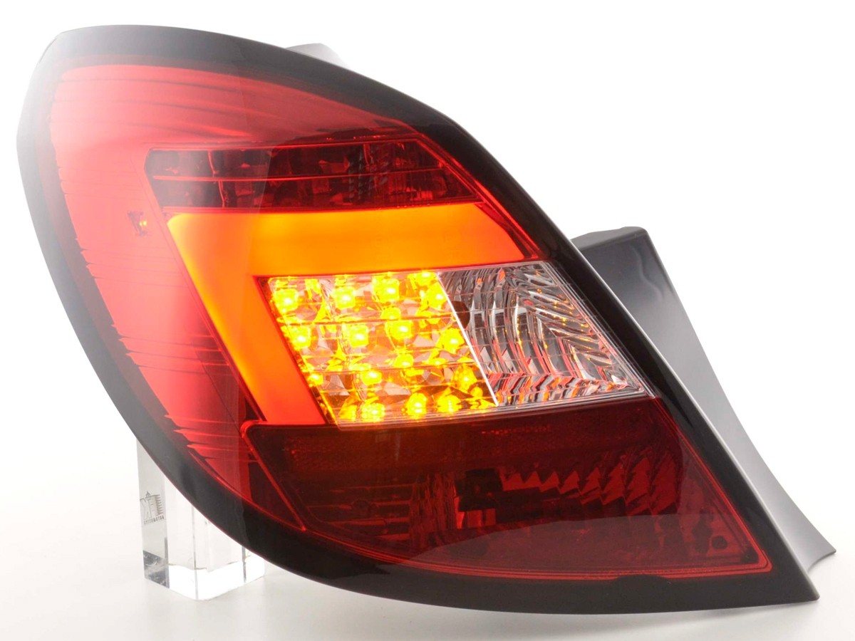 Achterlichten Opel Corsa D 5deurs Tube LED rood/helder 06-10  5 Deurs